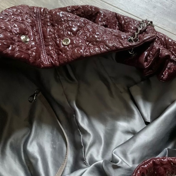 SOLD Burgundy Rock In Moscou Bag Patent Leat - Picture 5 of 8